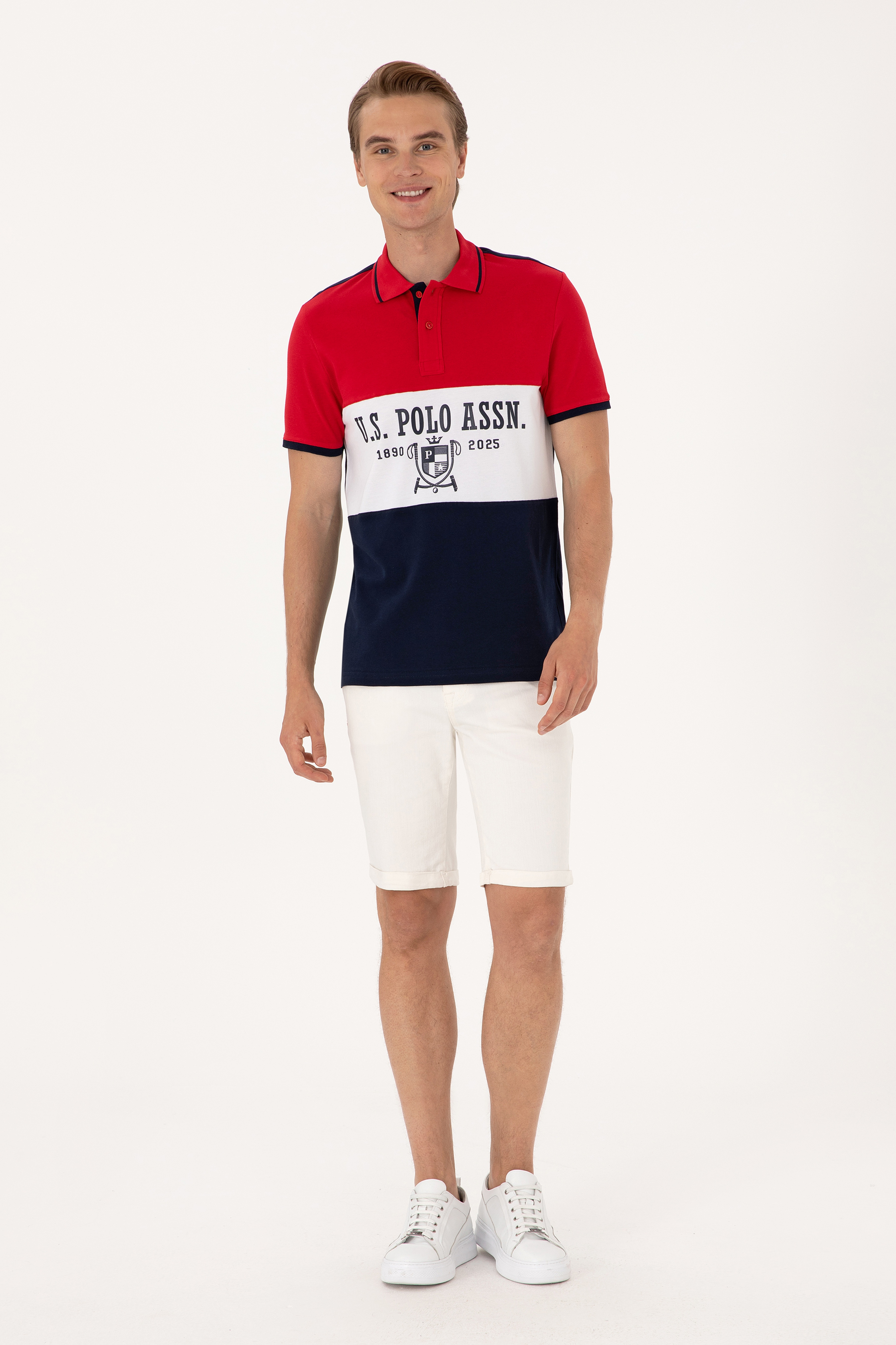 Erkek Regular Fit Polo Yaka Lacivert Tişört - Image 4