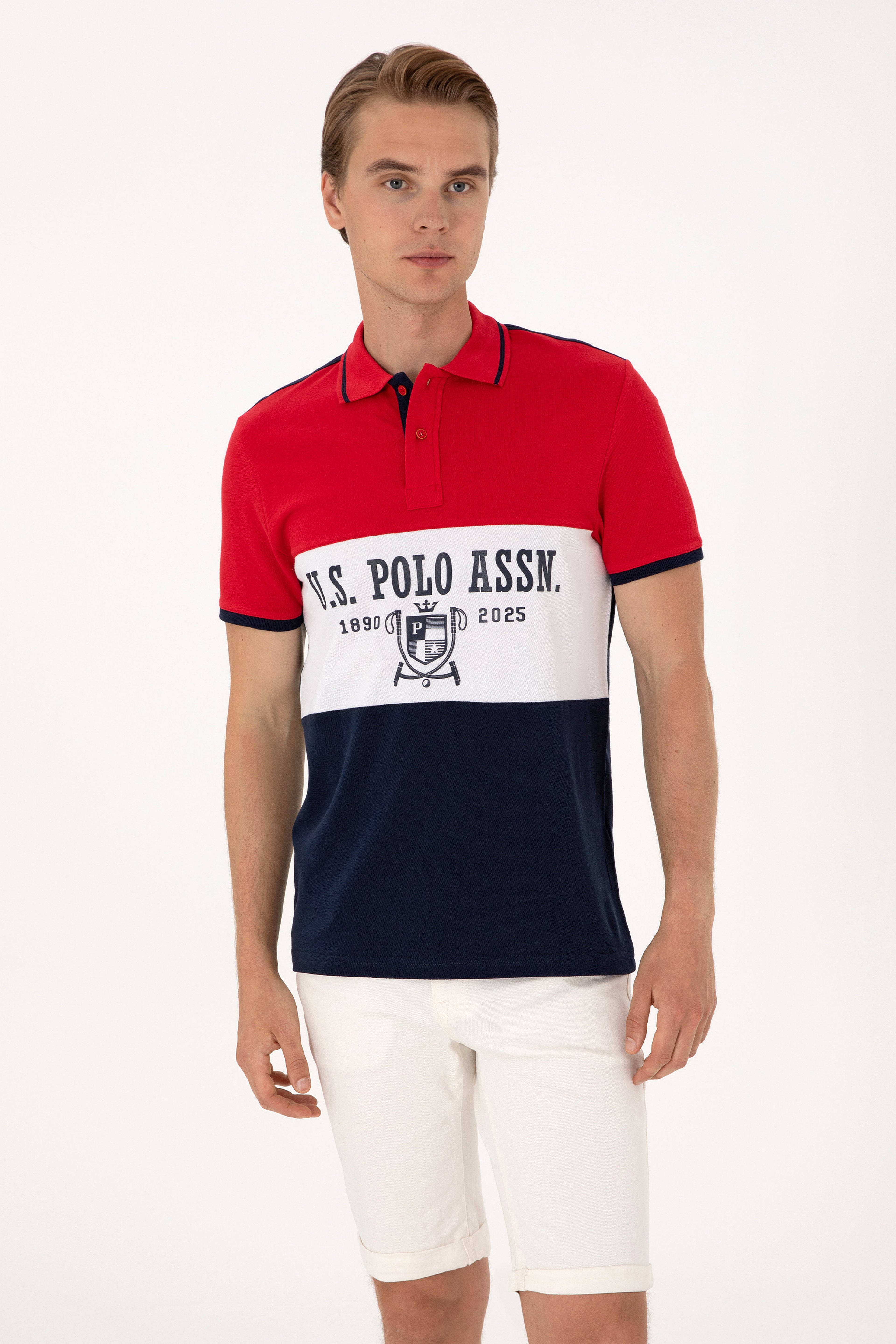 Erkek Regular Fit Polo Yaka Lacivert Tişört - Image 3