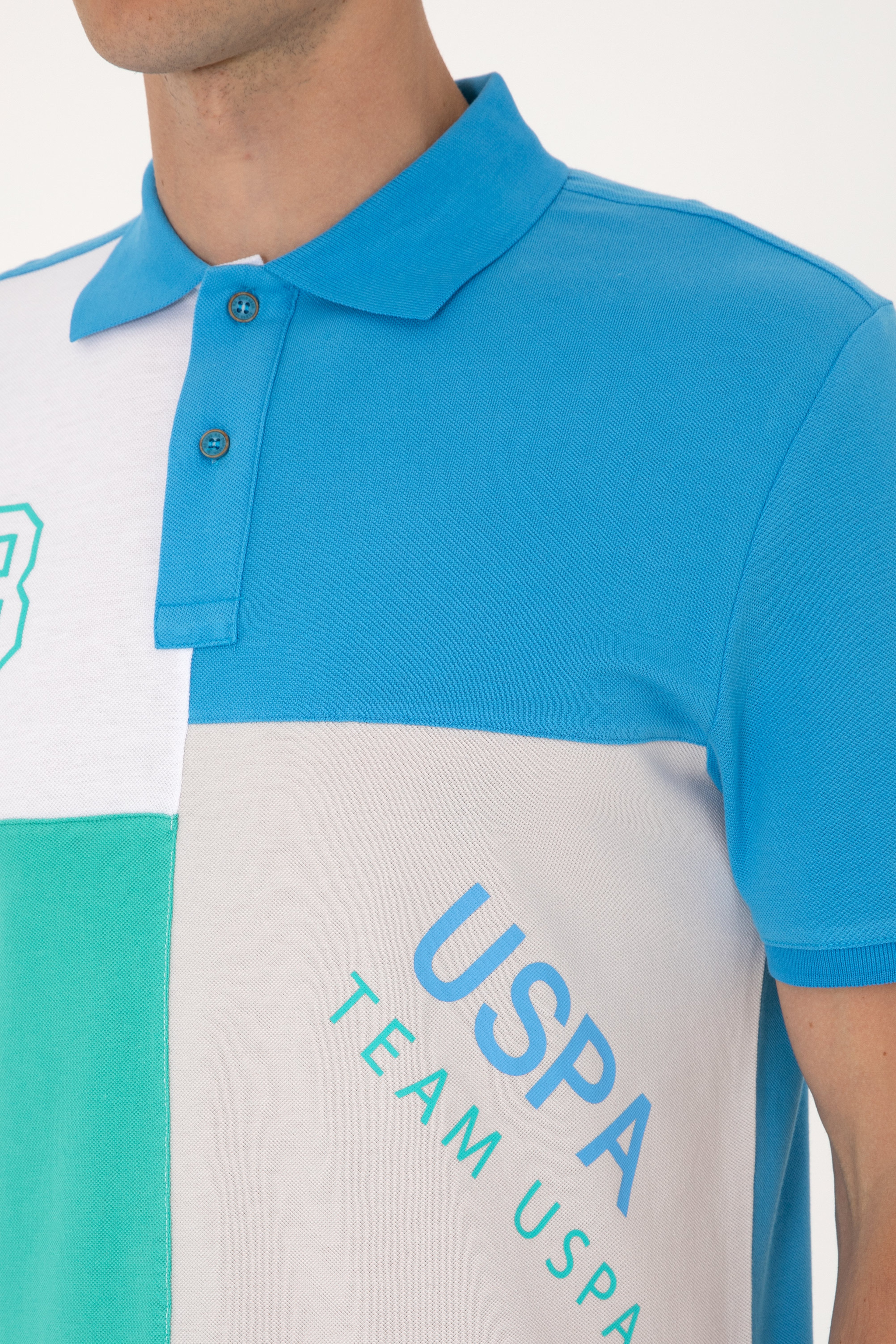 Erkek Regular Fit Açık Gri Polo Yaka Tişört - Image 7