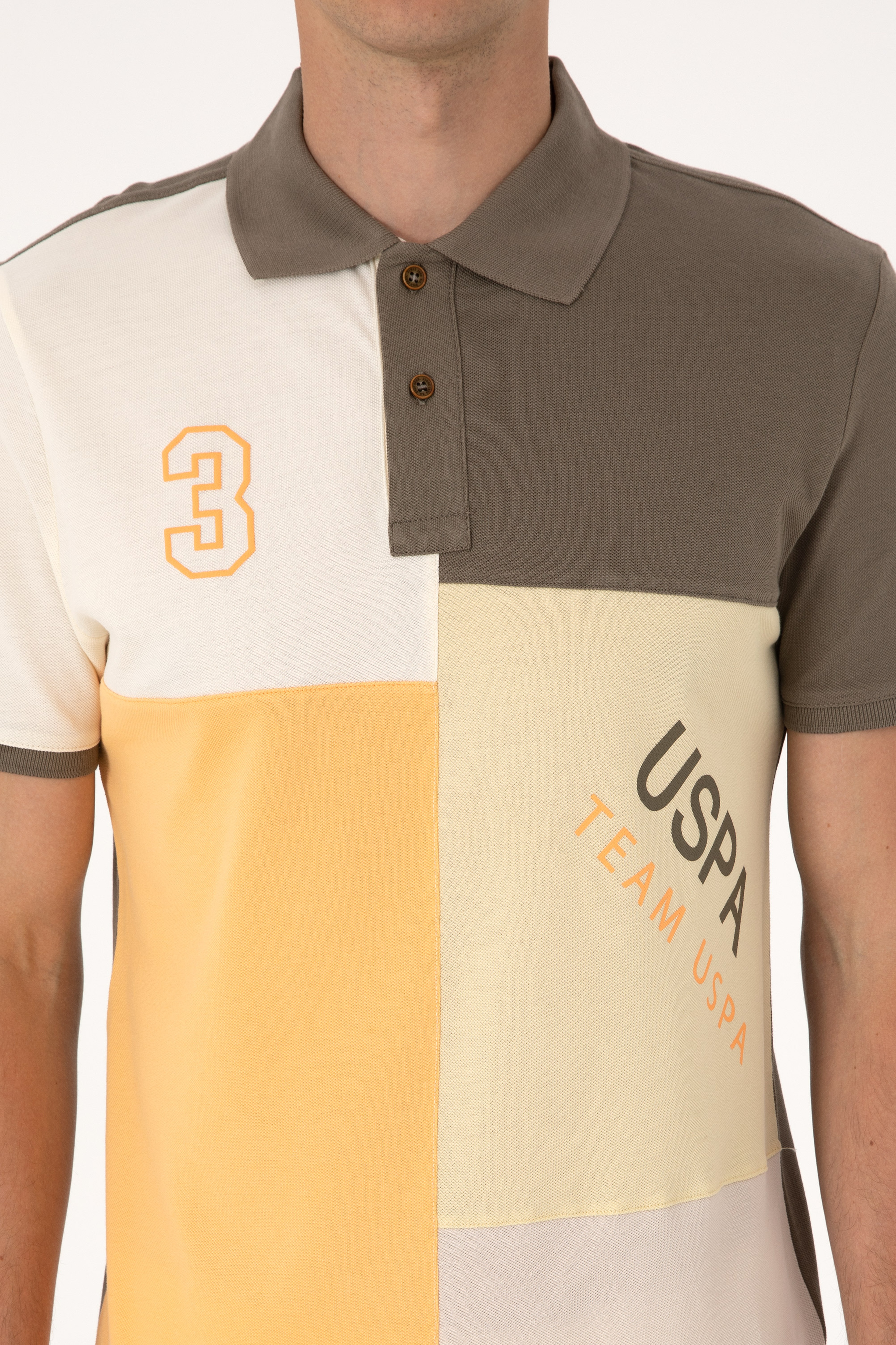 Erkek Regular Fit Açık Haki Polo Yaka Tişört - Image 6