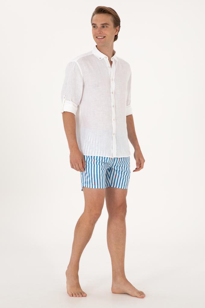 Erkek Kobalt Mavi Deniz Şortu