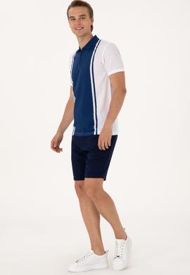 Erkek Regular Fit Beyaz Polo Yaka Fermuarlı Tişört - 50300814008