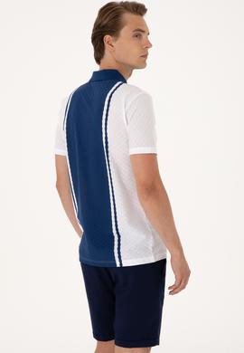 Erkek Regular Fit Beyaz Polo Yaka Fermuarlı Tişört - 50300814008