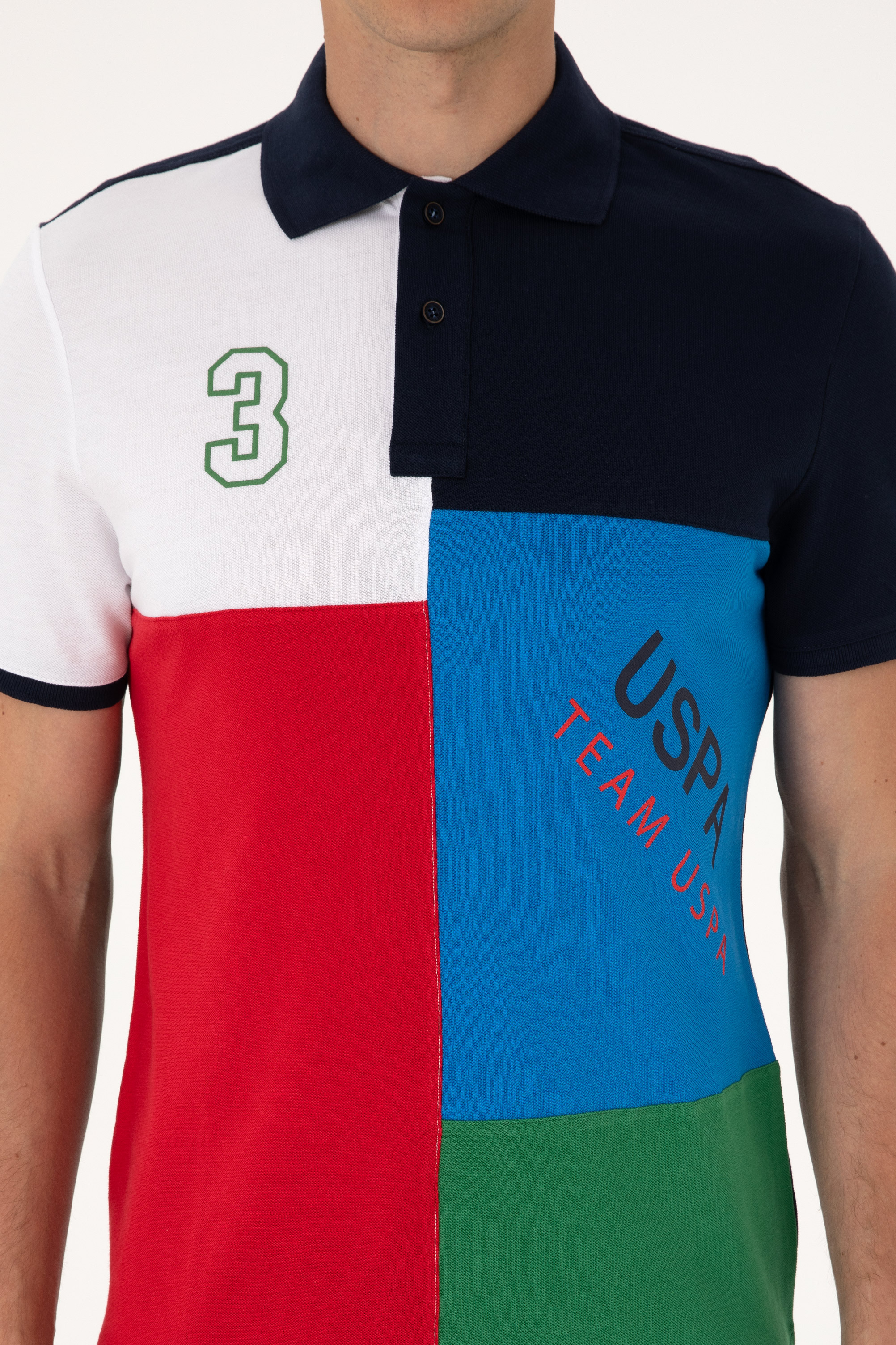 Erkek Regular Fit Kobalt Mavi Polo Yaka Tişört - Image 6