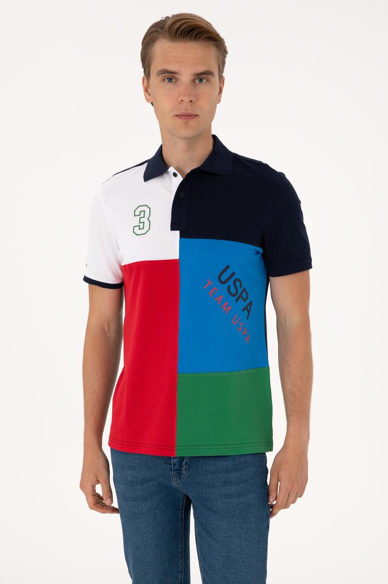 Erkek Regular Fit Kobalt Mavi Polo Yaka Tişört