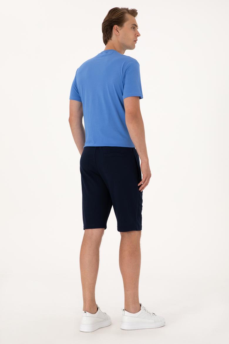 Erkek Lacivert Örme Şort - 50305834001