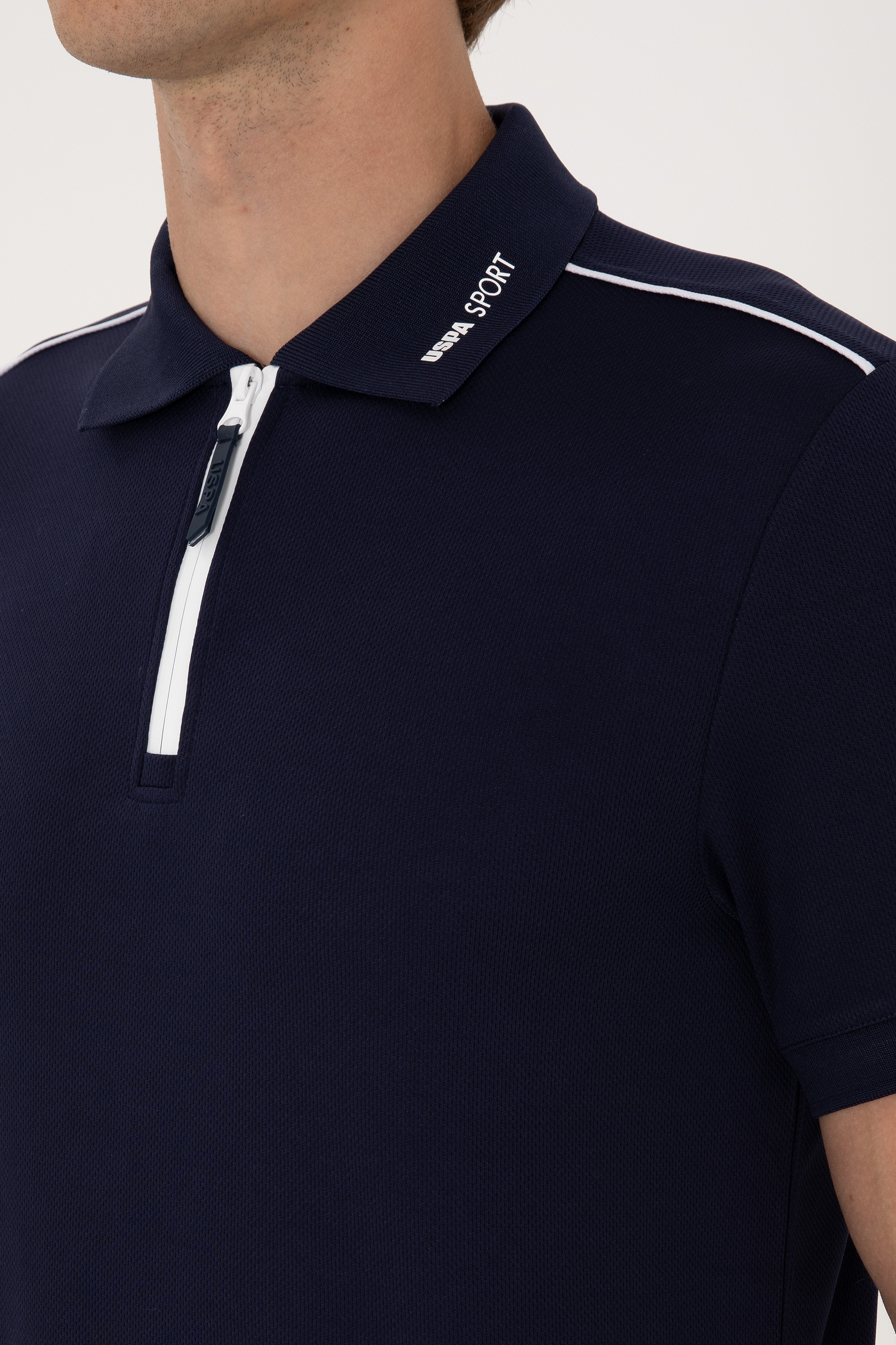 Erkek Regular Fit Polo Yaka Lacivert Tişört - Image 7