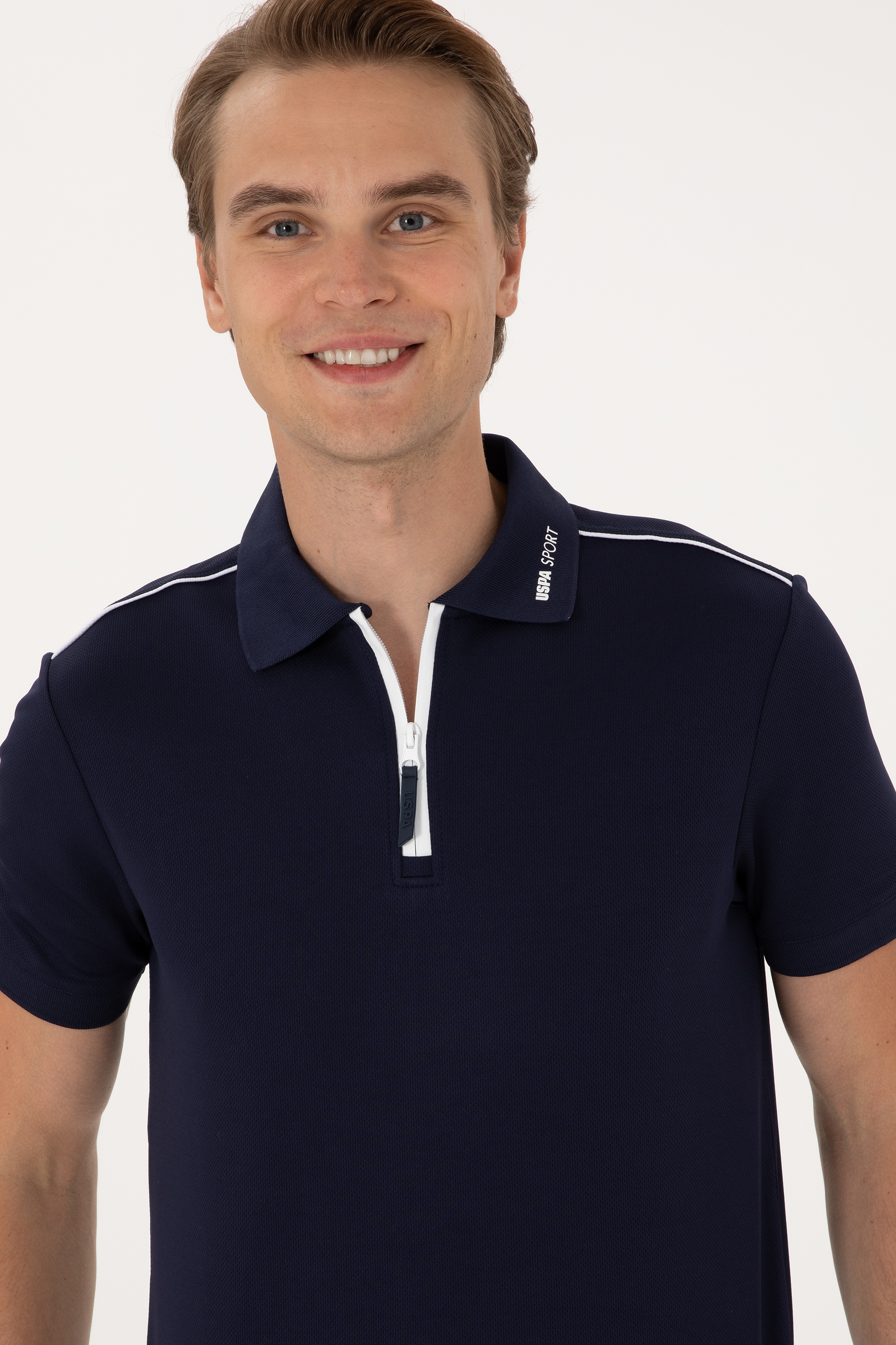 Erkek Regular Fit Polo Yaka Lacivert Tişört