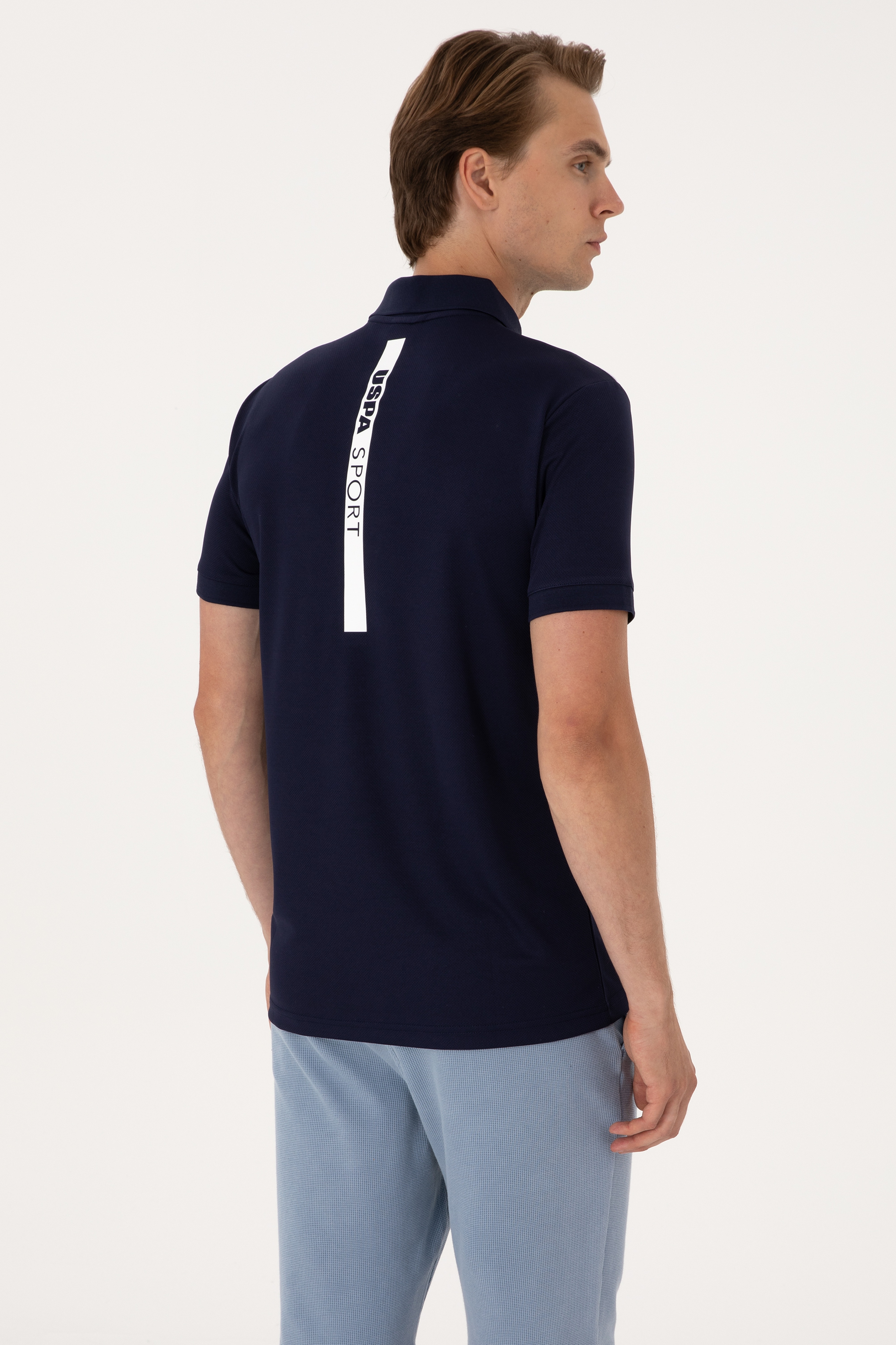 Erkek Regular Fit Polo Yaka Lacivert Tişört
