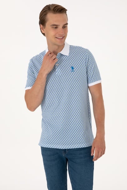 Erkek Regular Fit Beyaz Polo Yaka Tişört