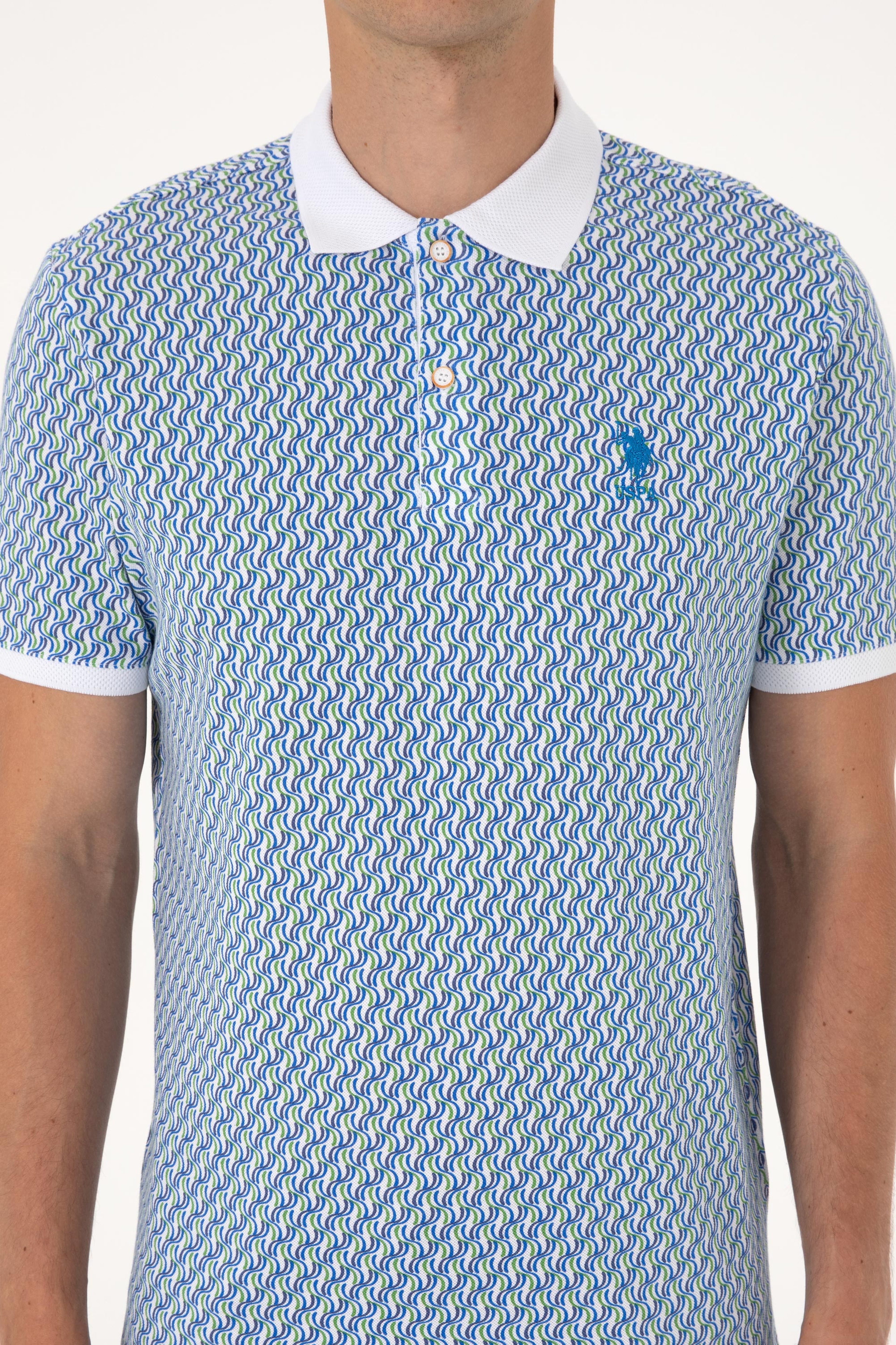Erkek Regular Fit Beyaz Polo Yaka Tişört - Image 6