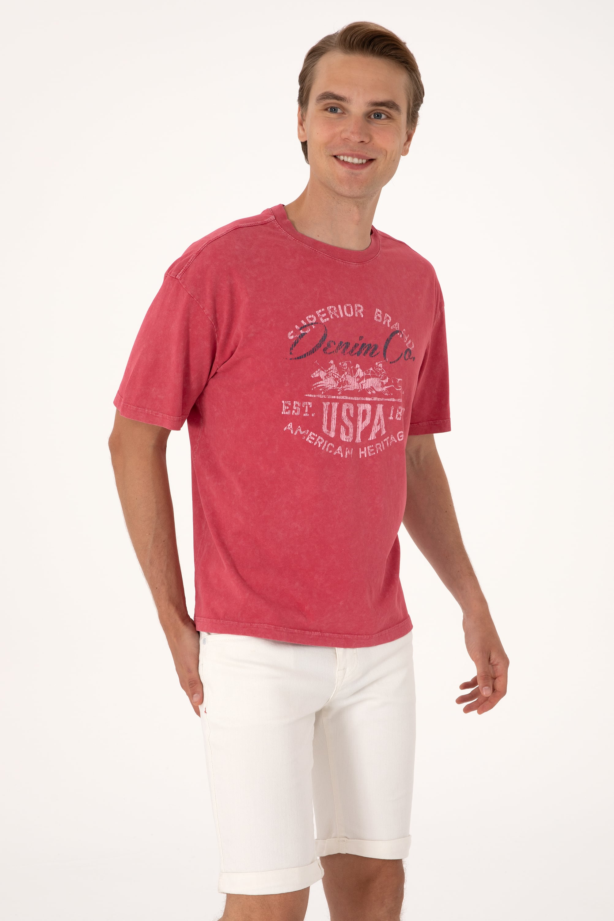 تی شرت یقه گرد ریلکس یقه گرد مردانه یو اس پولو | U.S. Polo Assn. - تصویر 3