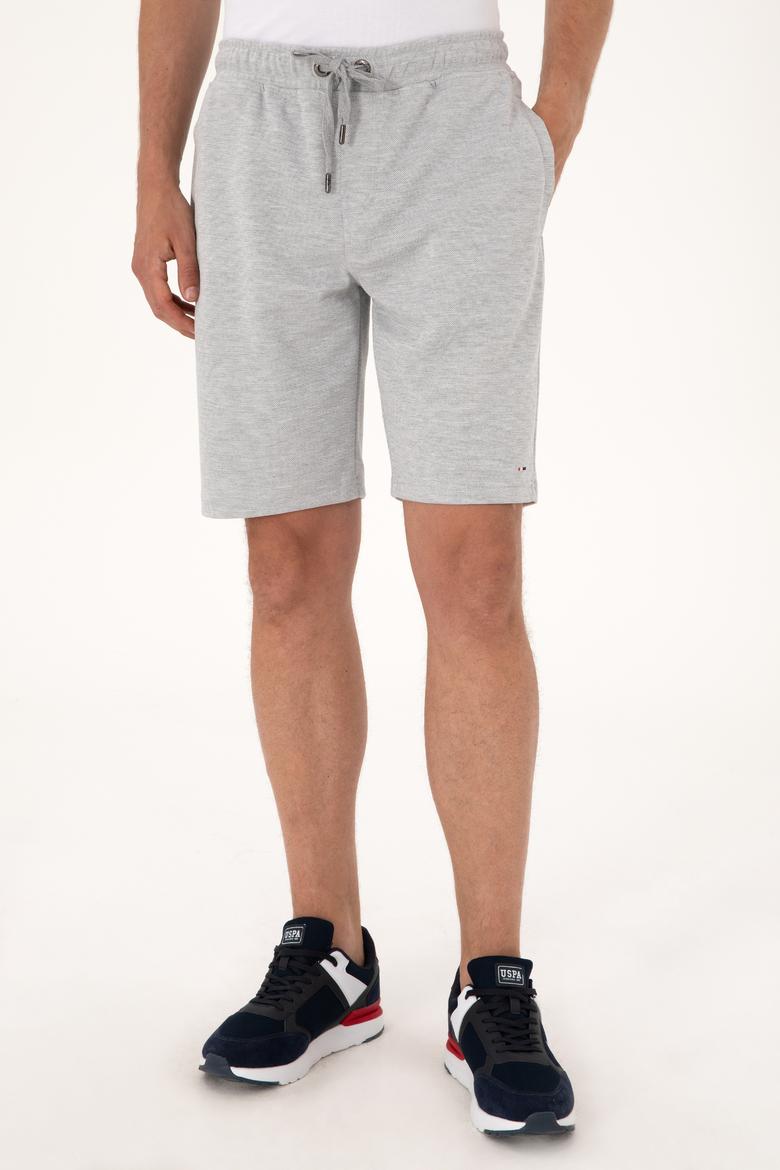 Erkek Gri Melanj Örme Şort - 50305834011