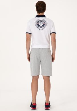 Erkek Gri Melanj Örme Şort - 50305834011