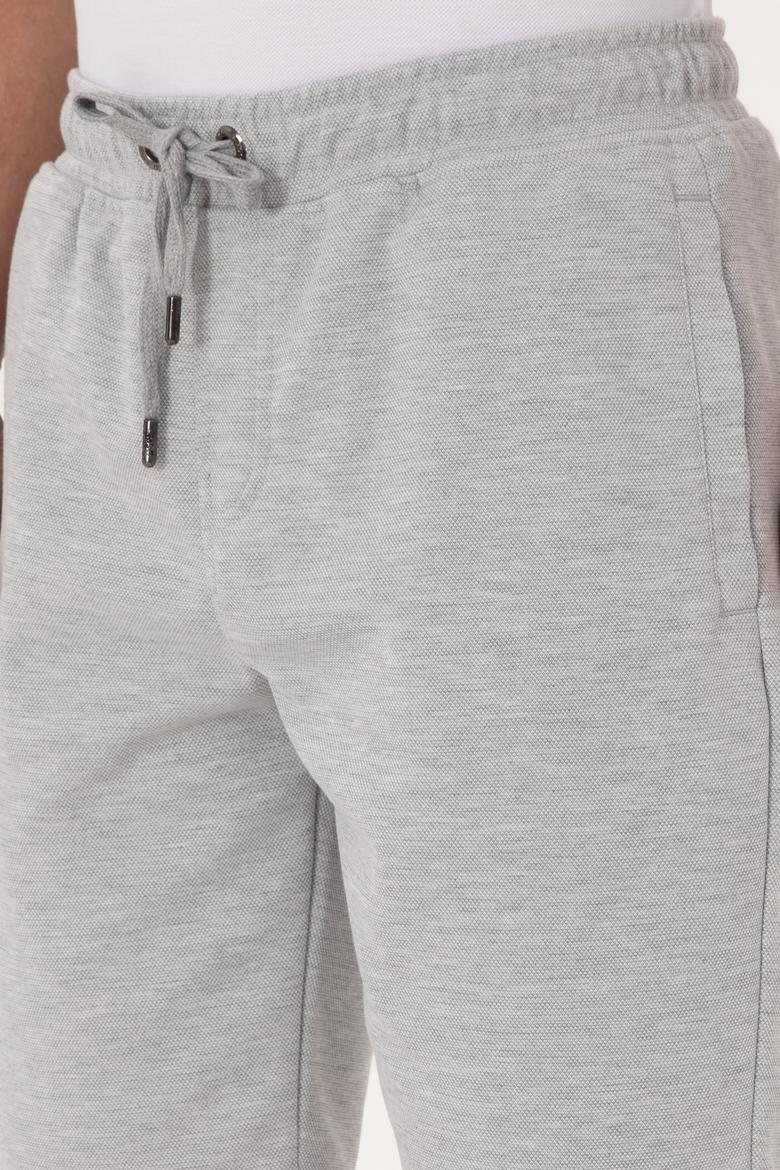 Erkek Gri Melanj Örme Şort - 50305834011