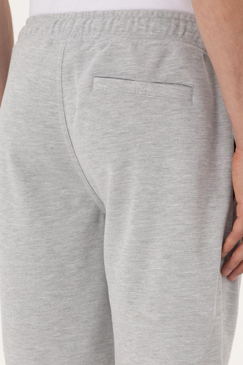 Erkek Gri Melanj Örme Şort - 50305834011