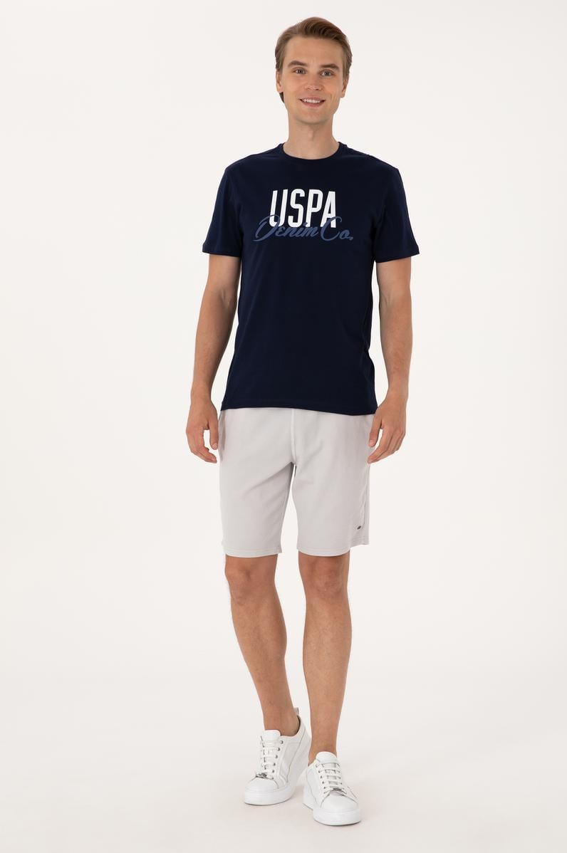 Erkek Açık Gri Örme Şort