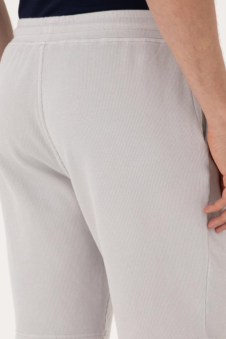 Erkek Açık Gri Örme Şort - 50298082008