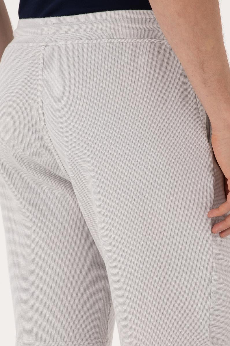 Erkek Açık Gri Örme Şort