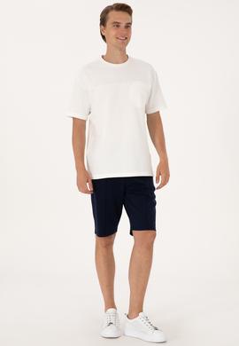 Erkek Lacivert Örme Şort - 50305925003