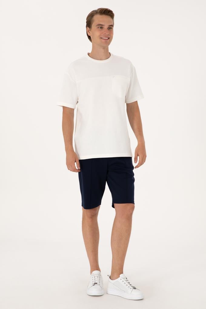 Erkek Lacivert Örme Şort