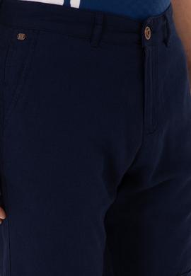 Erkek Lacivert Dokuma Şort - 50300446036