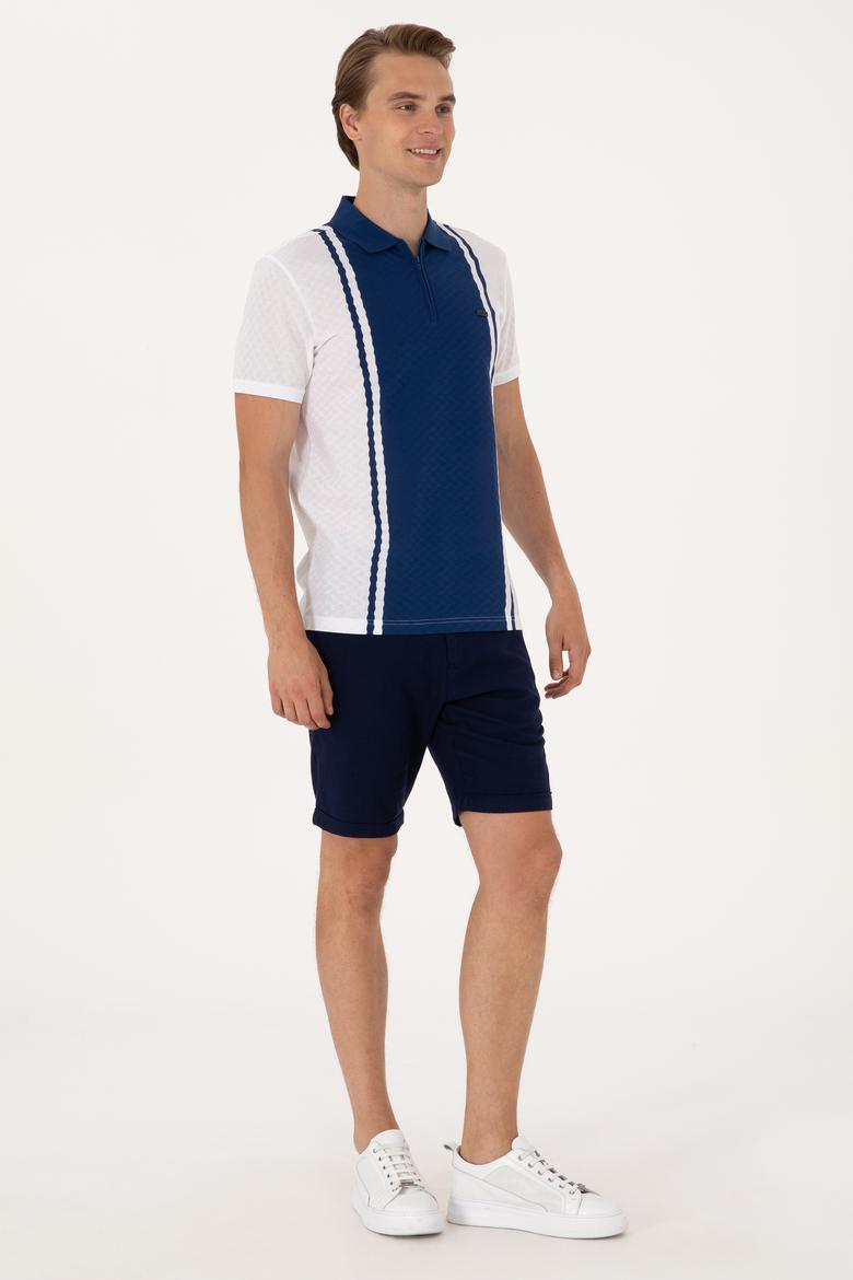 Erkek Lacivert Dokuma Şort - 50300446036