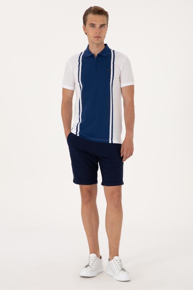 Erkek Lacivert Dokuma Şort