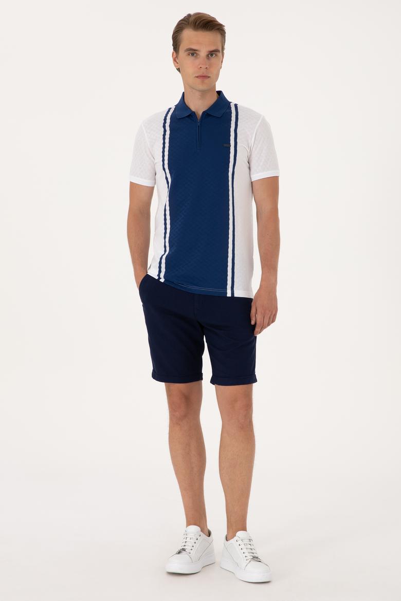 Erkek Lacivert Dokuma Şort