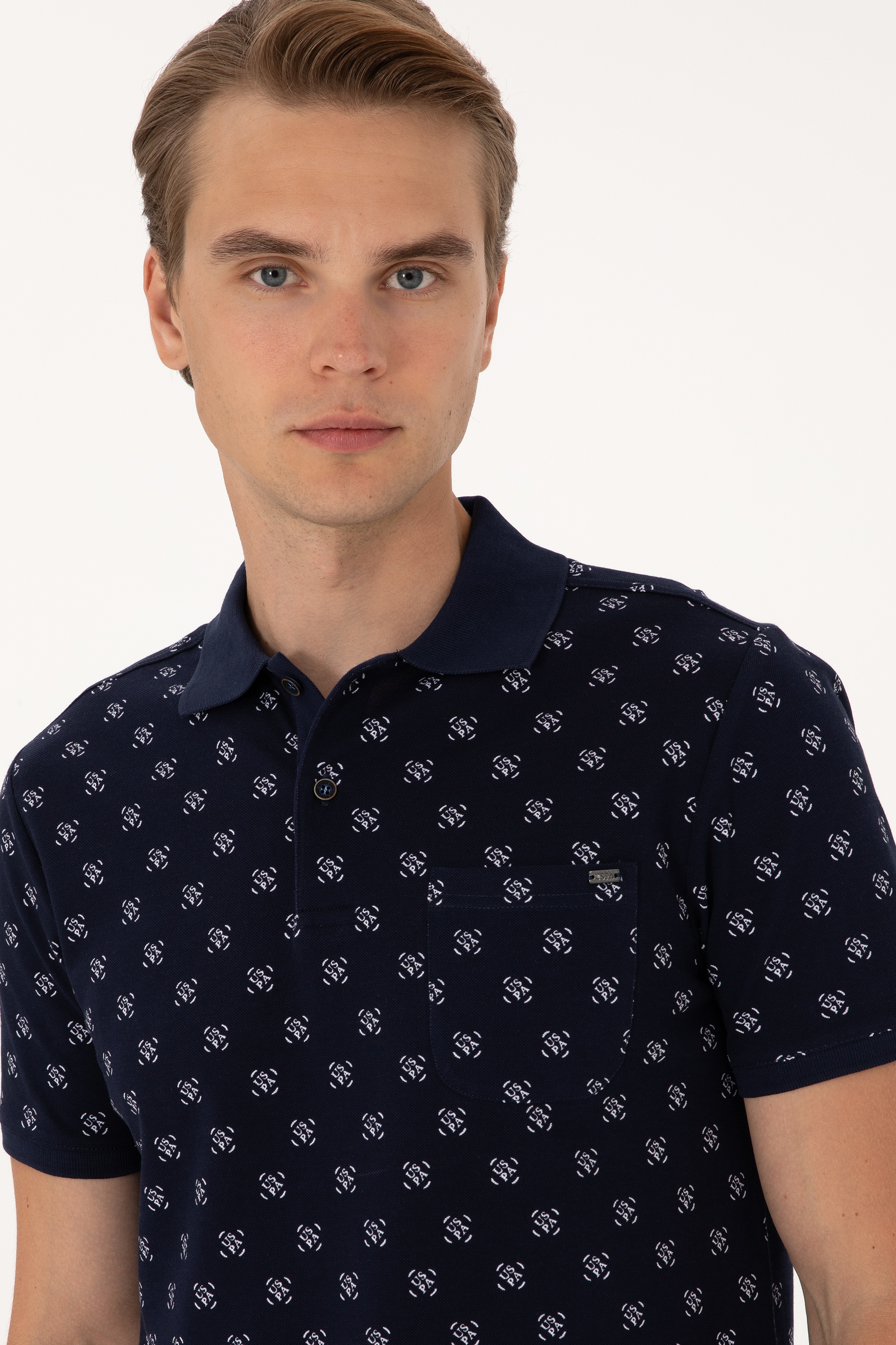 Erkek Regular Fit Lacivert Polo Yaka Tişört - Image 2