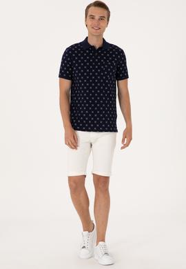 Erkek Regular Fit Lacivert Polo Yaka Tişört - 50300379018