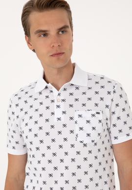 Erkek Regular Fit Beyaz Polo Yaka Tişört - 50300379027