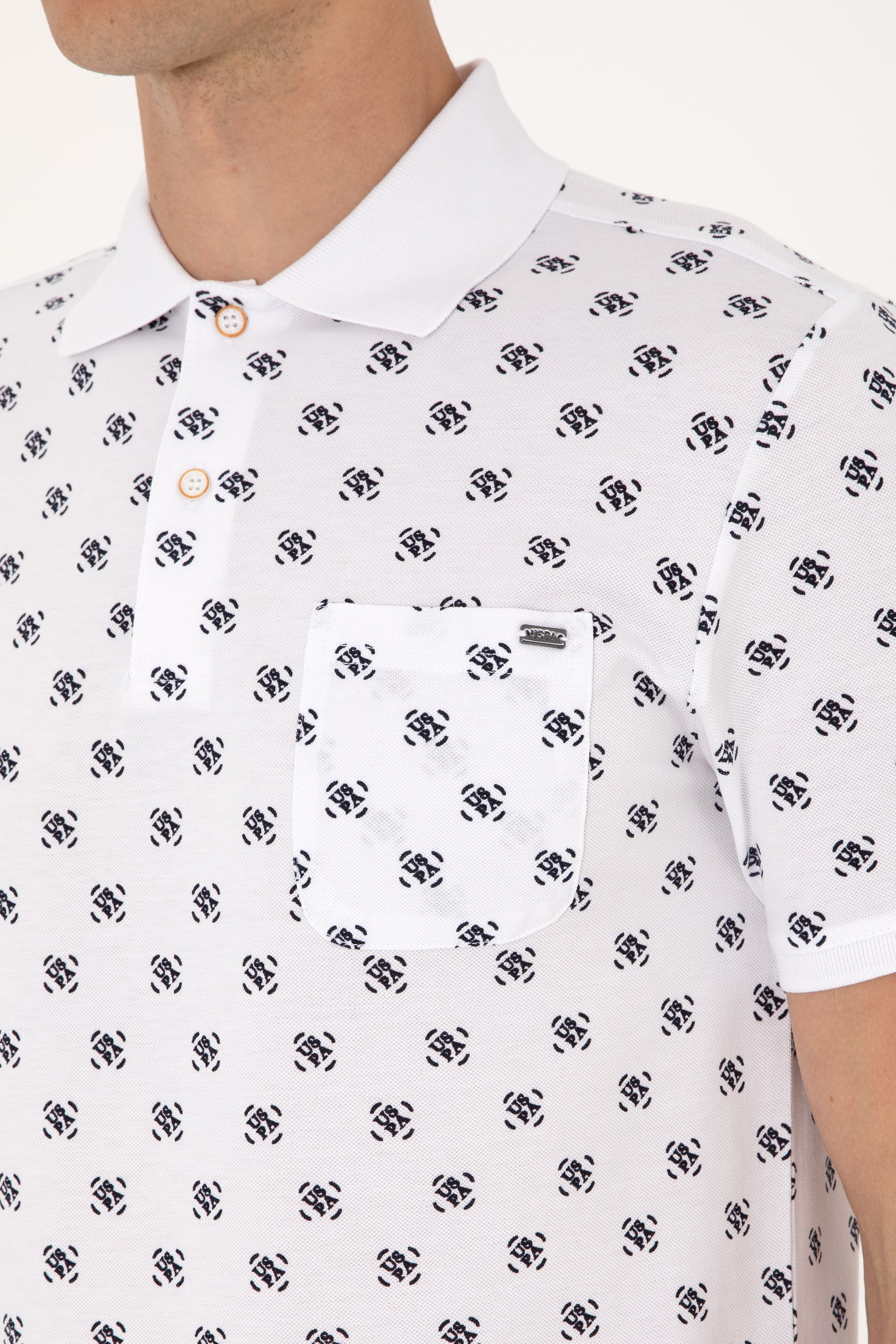 Erkek Regular Fit Beyaz Polo Yaka Tişört - Image 7