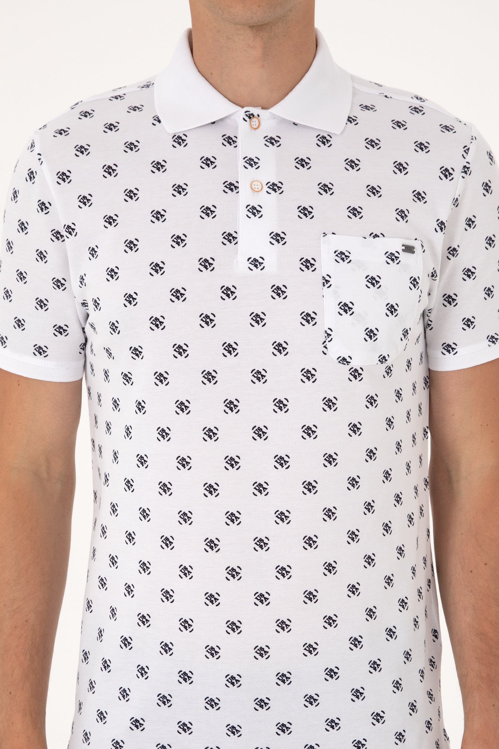 Erkek Regular Fit Beyaz Polo Yaka Tişört
