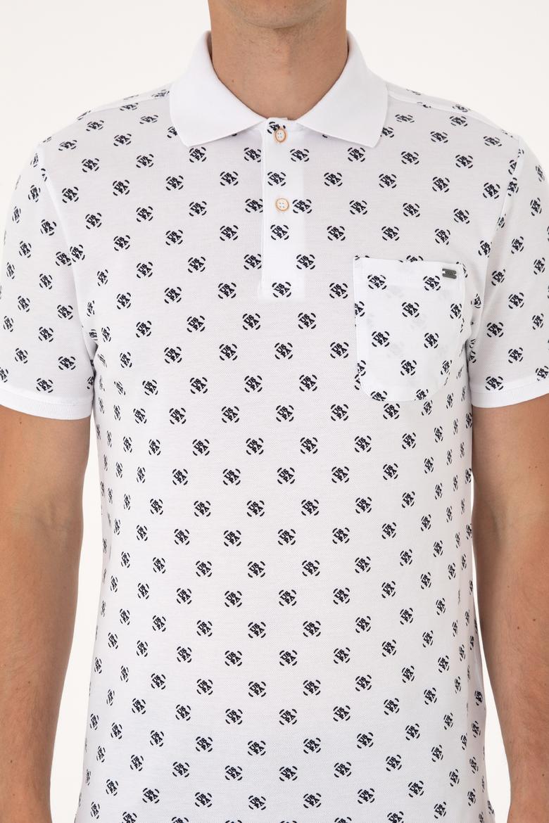 Erkek Regular Fit Beyaz Polo Yaka Tişört - 50300379027