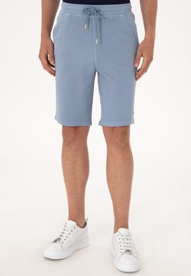 Erkek Mavi Örme Şort - 50298082031