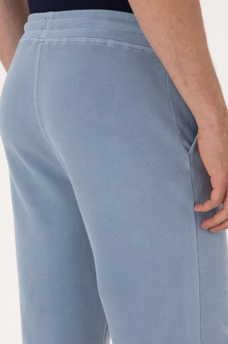 Erkek Mavi Örme Şort