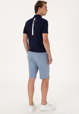 Erkek Mavi Örme Şort - 50298082031