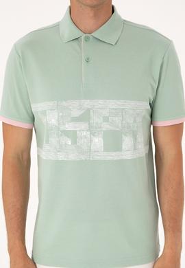 Erkek Regular Fit Su Yeşili Polo Yaka Tişört - 50306804029