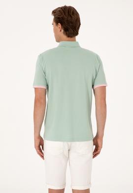 Erkek Regular Fit Su Yeşili Polo Yaka Tişört - 50306804029