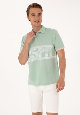 Erkek Regular Fit Su Yeşili Polo Yaka Tişört - 50306804029