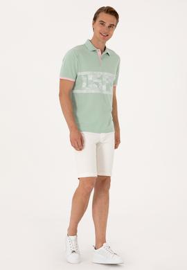 Erkek Regular Fit Su Yeşili Polo Yaka Tişört - 50306804029