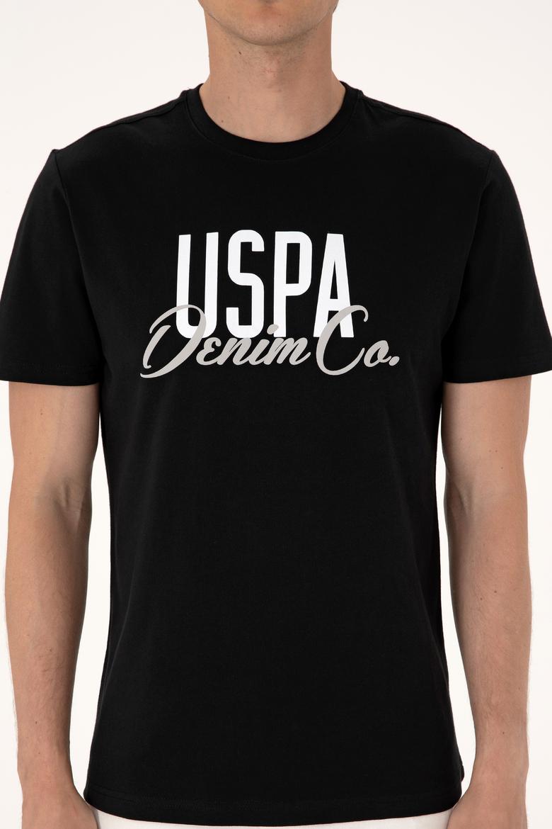 Erkek Regular Fit Siyah Bisiklet Yaka Tişört - 50306923010