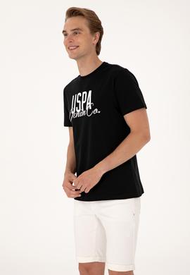 Erkek Regular Fit Siyah Bisiklet Yaka Tişört - 50306923010