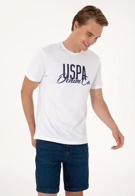 Erkek Regular Fit Beyaz Bisiklet Yaka Tişört - 50306923018