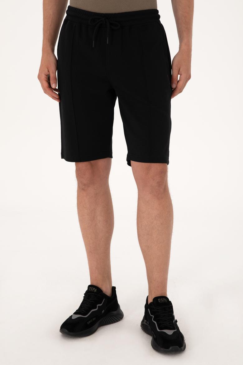 Erkek Siyah Örme Şort - 50305925011