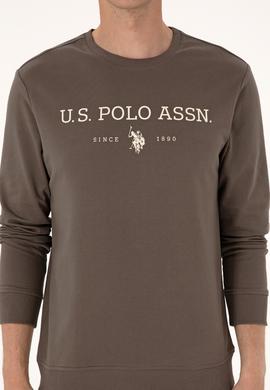 Erkek Regular Fit Bisiklet Yaka Vizon İnce Basic Sweatshirt - 50313743047