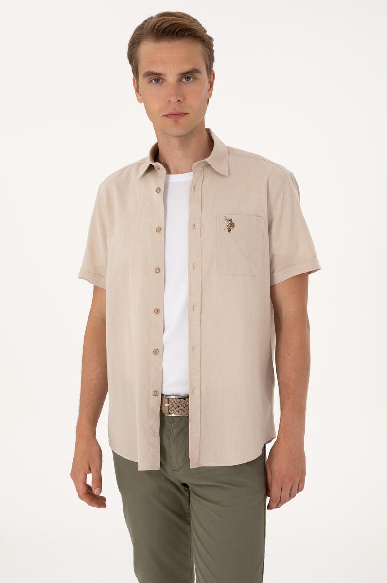 Erkek Taş Kısa Kollu Gömlek