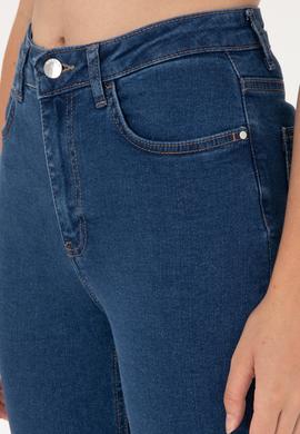 Kadın Mavi Slim Flare Cropped Fit Jean Pantolon - 50296001004