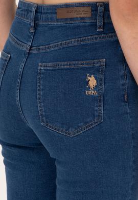 Kadın Mavi Slim Flare Cropped Fit Jean Pantolon - 50296001004